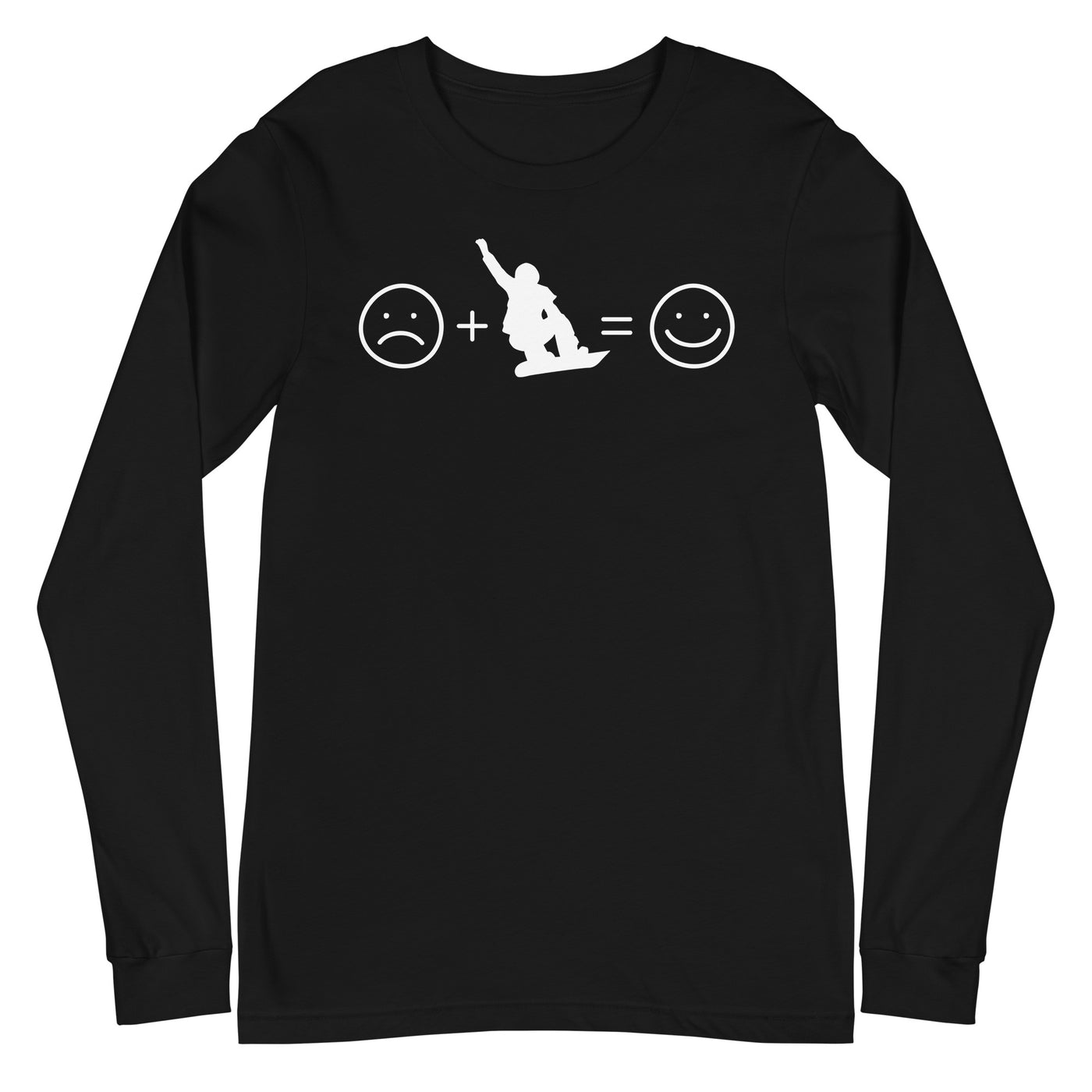 Lächelndes Gesicht und Snowboarding - Longsleeve (Unisex) snowboarden xxx yyy zzz Black