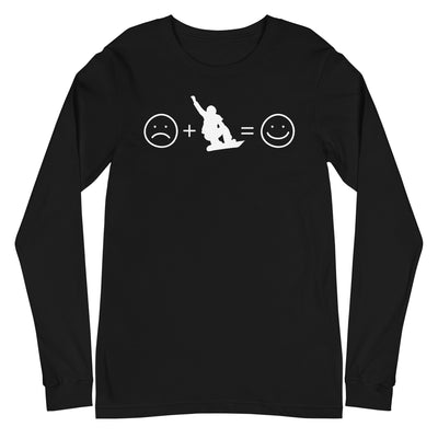 Lächelndes Gesicht und Snowboarding - Longsleeve (Unisex) snowboarden xxx yyy zzz Black