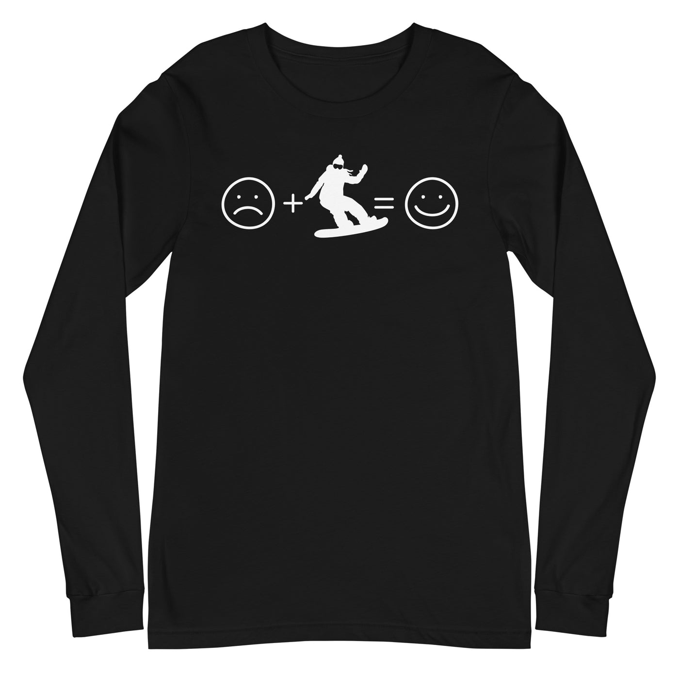 Lächelndes Gesicht und Snowboarding - Longsleeve (Unisex) snowboarden xxx yyy zzz Black