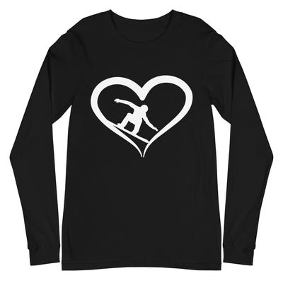 Snowboarder und Herz - Longsleeve (Unisex) snowboarden xxx yyy zzz Black