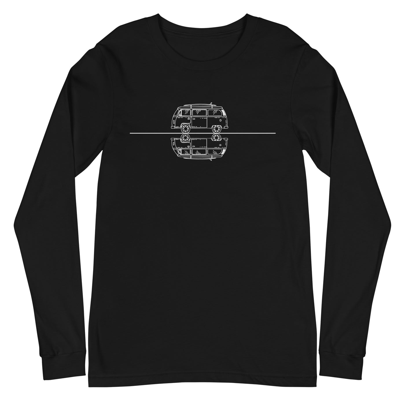 Gerade Linie - Camping Van - Longsleeve (Unisex) camping xxx yyy zzz Black