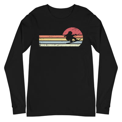 Sonne und Retro Linies - Snowboarding - Longsleeve (Unisex) snowboarden xxx yyy zzz Black