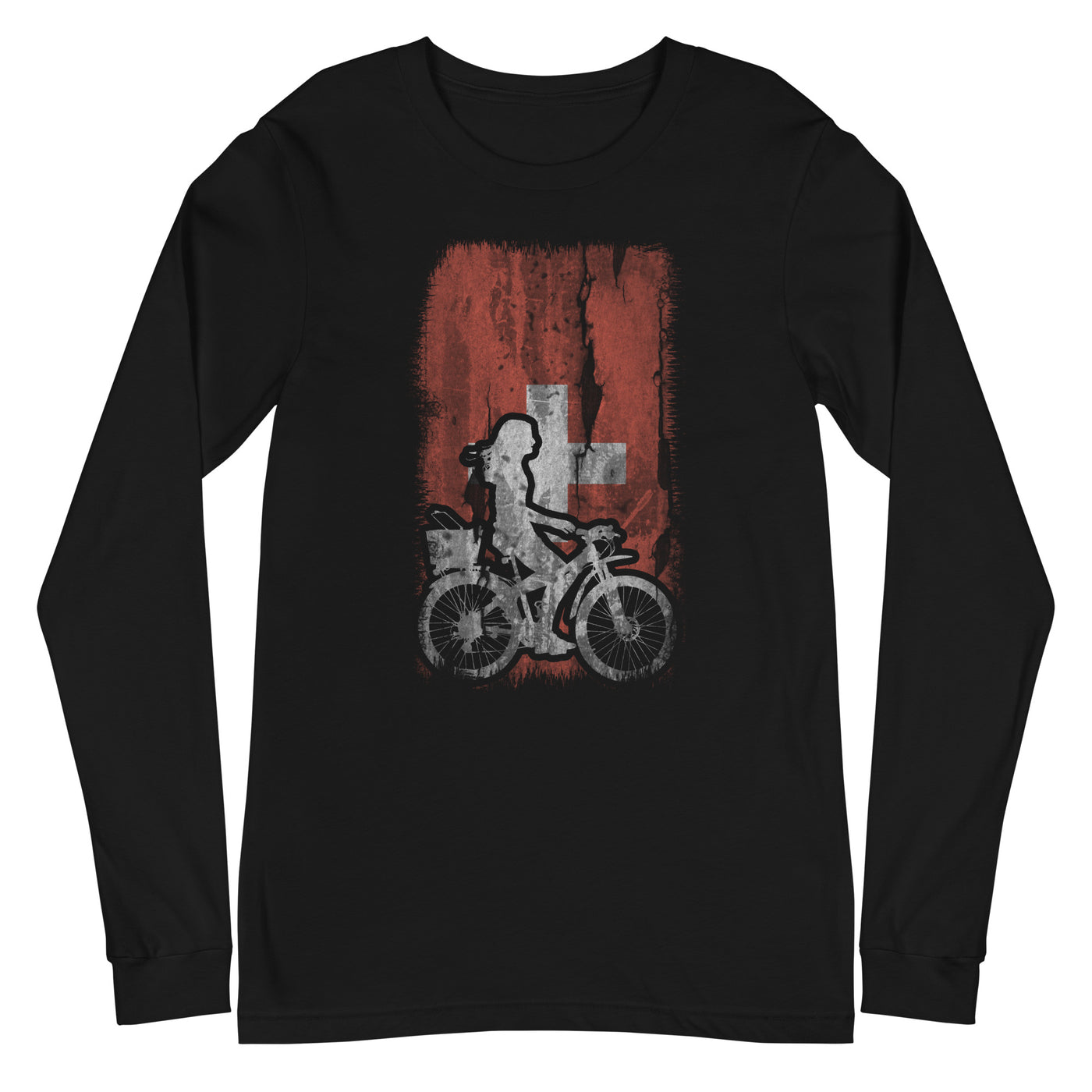 Schweizer Flagge 2 und Radfahren - Longsleeve (Unisex) fahrrad xxx yyy zzz Black