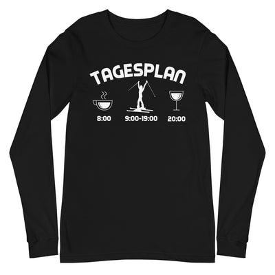 Tagesplan 1 - Longsleeve (Unisex) klettern ski xxx yyy zzz Black