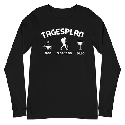 Tagesplan 1 - Longsleeve (Unisex) wandern xxx yyy zzz Black