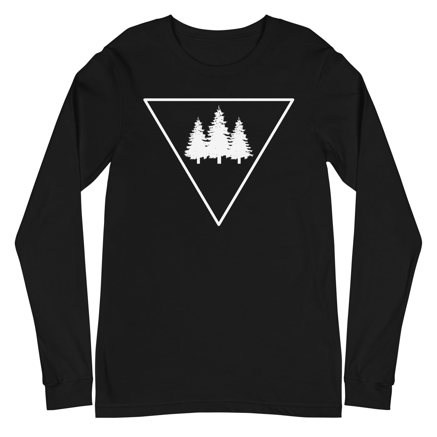 Dreieck und Bäume - Longsleeve (Unisex) camping xxx yyy zzz Black