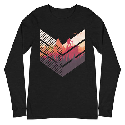 Wanderführer - Longsleeve (Unisex) berge wandern Black Heather