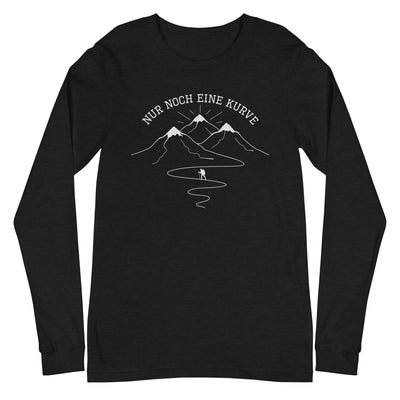 Nur noch eine Kurve - Longsleeve (Unisex) berge wandern Black Heather