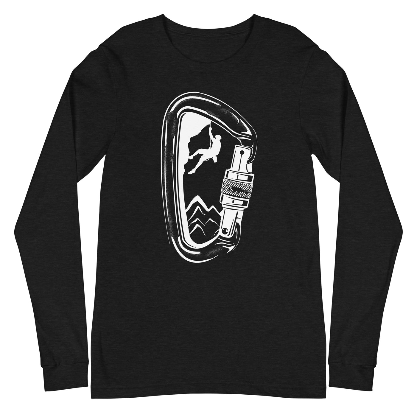 Bergsteigen im Karabiner - Longsleeve (Unisex) klettern Black Heather