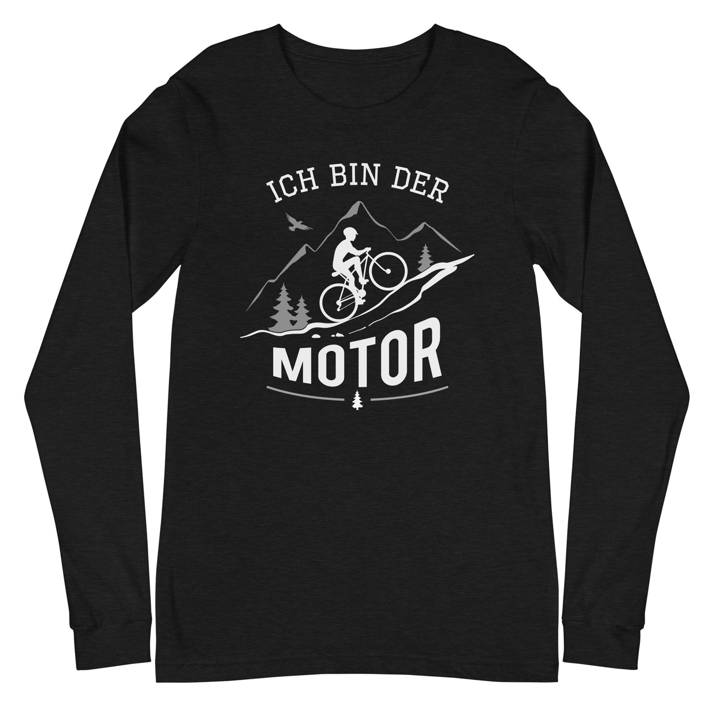 Ich bin der Motor - Longsleeve (Unisex) mountainbike Black Heather