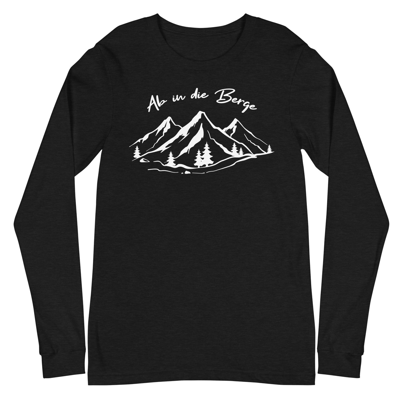 Ab in die Berge - Longsleeve (Unisex) berge wandern Black Heather