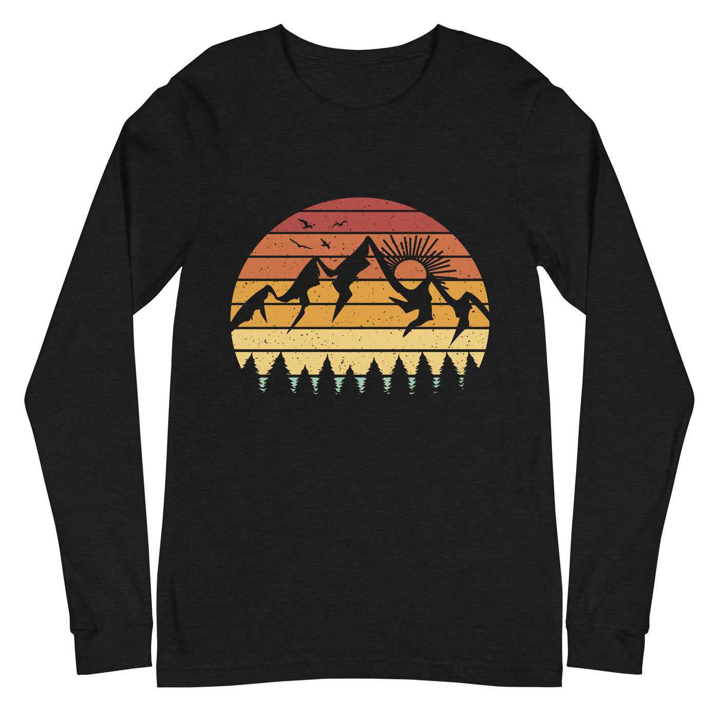 Berge Vintage - Longsleeve (Unisex) berge Black Heather