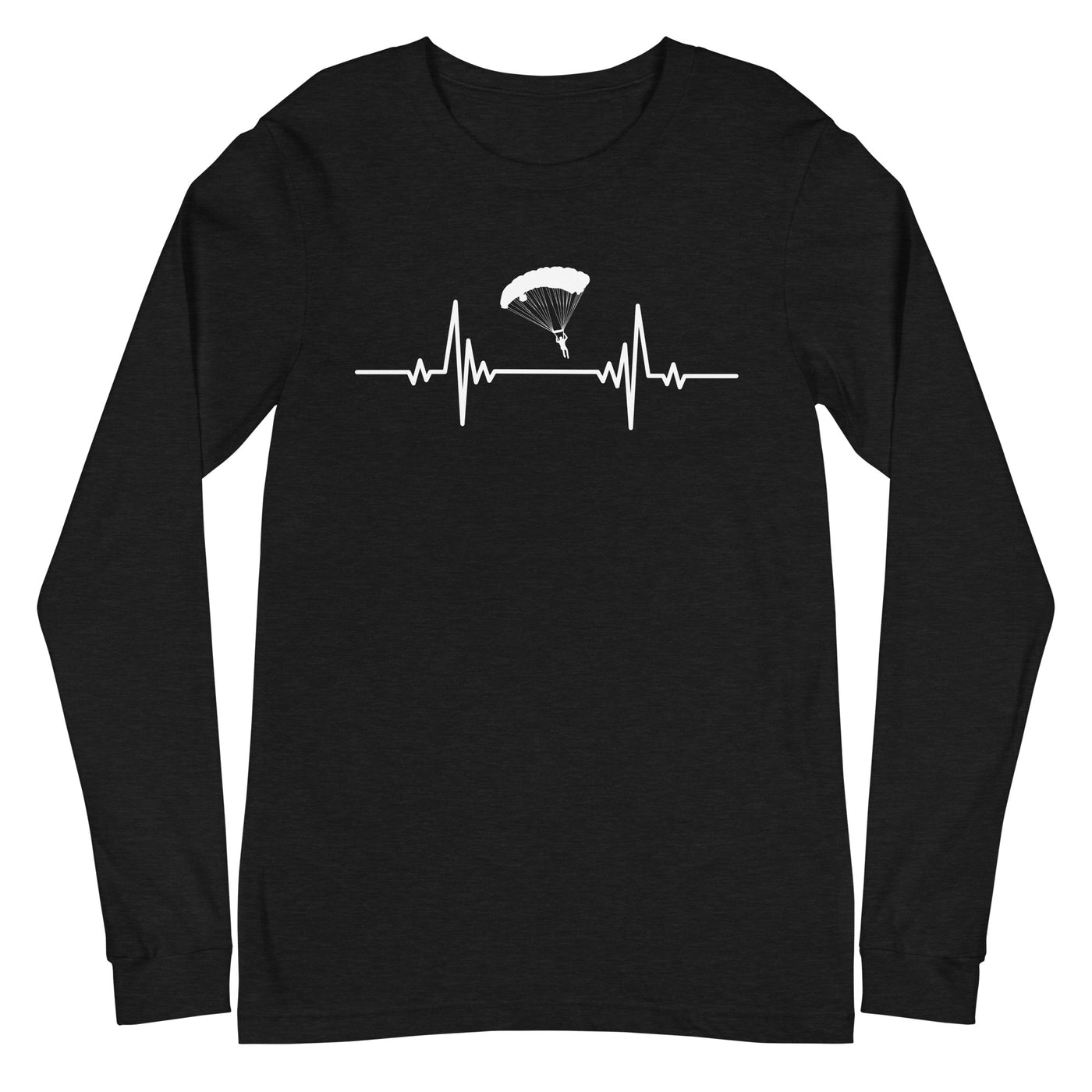 Heartbeat adventure sport of flying paragliders - Longsleeve (Unisex) berge Black Heather