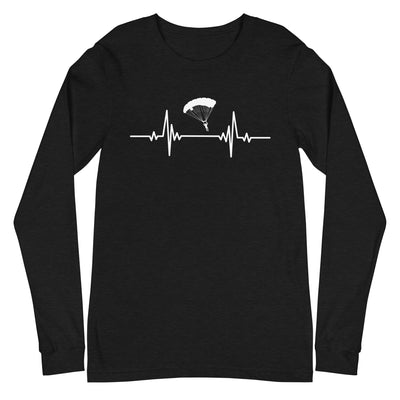 Heartbeat adventure sport of flying paragliders - Longsleeve (Unisex) berge Black Heather