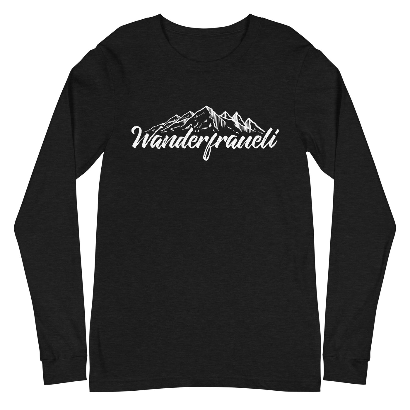 Wanderfraueli - Longsleeve (Unisex) wandern Black Heather