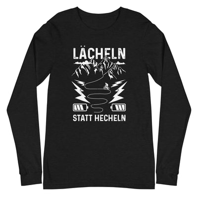 Lächeln statt hecheln - Longsleeve (Unisex) e-bike Black Heather