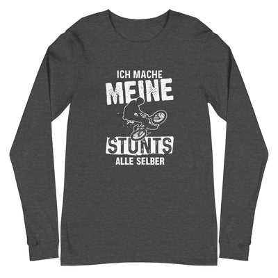 Ich mache meine Stunts alle selbst - (M) - Longsleeve (Unisex) xxx yyy zzz Dark Grey Heather