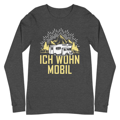 Ich wohn mobil - Longsleeve (Unisex) camping xxx yyy zzz Dark Grey Heather