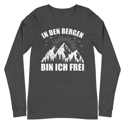 In Den Bergen Bin Ich Frei - Longsleeve (Unisex) berge xxx yyy zzz Dark Grey Heather