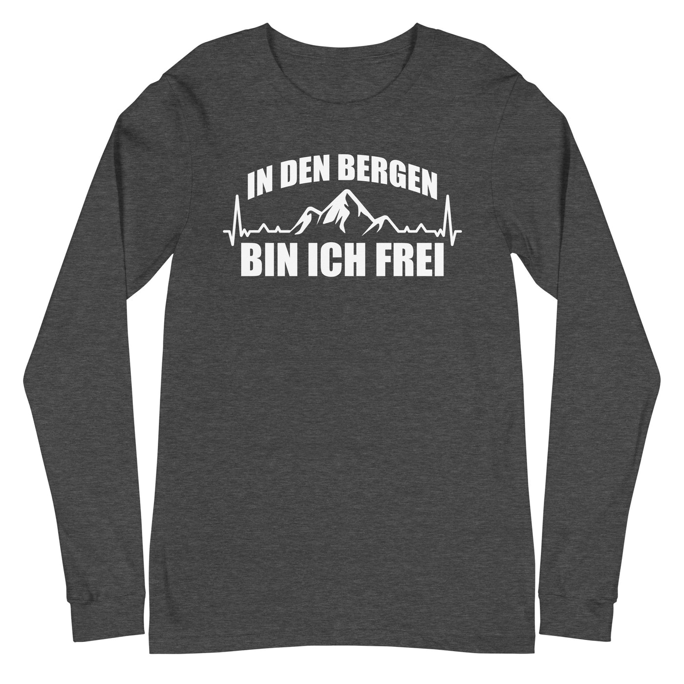 In Den Bergen Bin Ich Frei 1 - Longsleeve (Unisex) berge xxx yyy zzz Dark Grey Heather