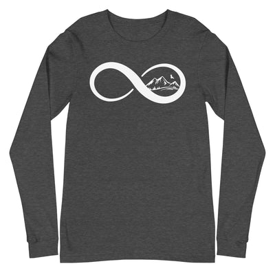 Infinity and Mountain - Longsleeve (Unisex) berge xxx yyy zzz Dark Grey Heather