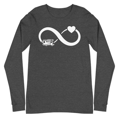 Infinity Heart and Camping - Longsleeve (Unisex) camping xxx yyy zzz Dark Grey Heather