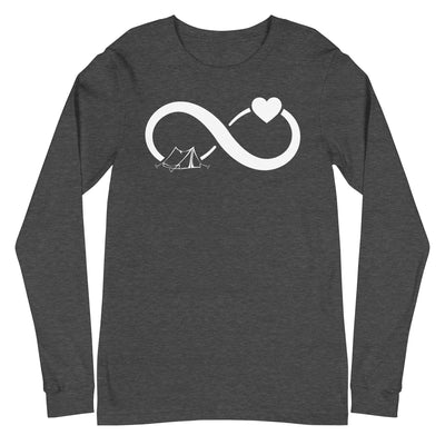 Infinity Heart and Camping 1 - Longsleeve (Unisex) camping xxx yyy zzz Dark Grey Heather