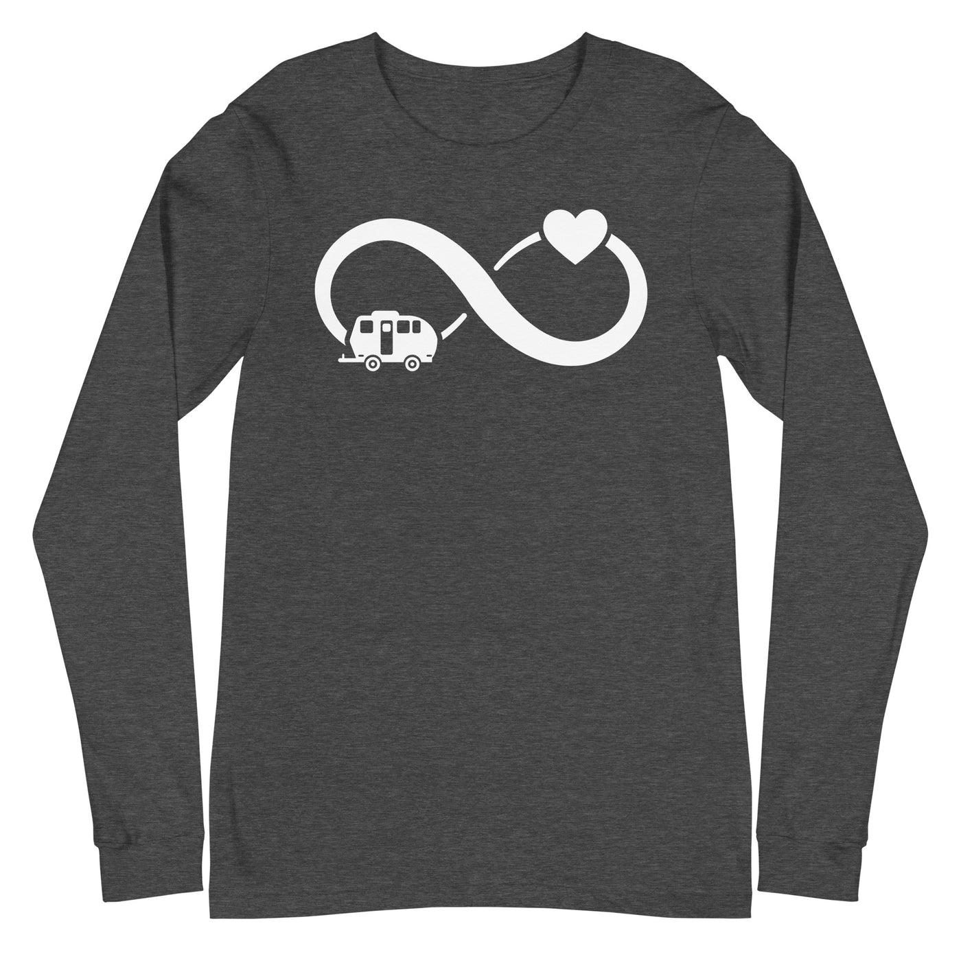 Infinity Heart and Camping 2 - Longsleeve (Unisex) camping xxx yyy zzz Dark Grey Heather