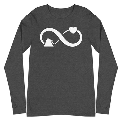 Infinity Heart and Climbing 1 - Longsleeve (Unisex) klettern xxx yyy zzz Dark Grey Heather