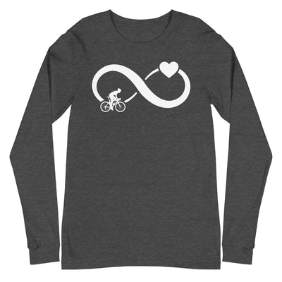 Infinity Heart and Cycling 1 - Longsleeve (Unisex) fahrrad xxx yyy zzz Dark Grey Heather