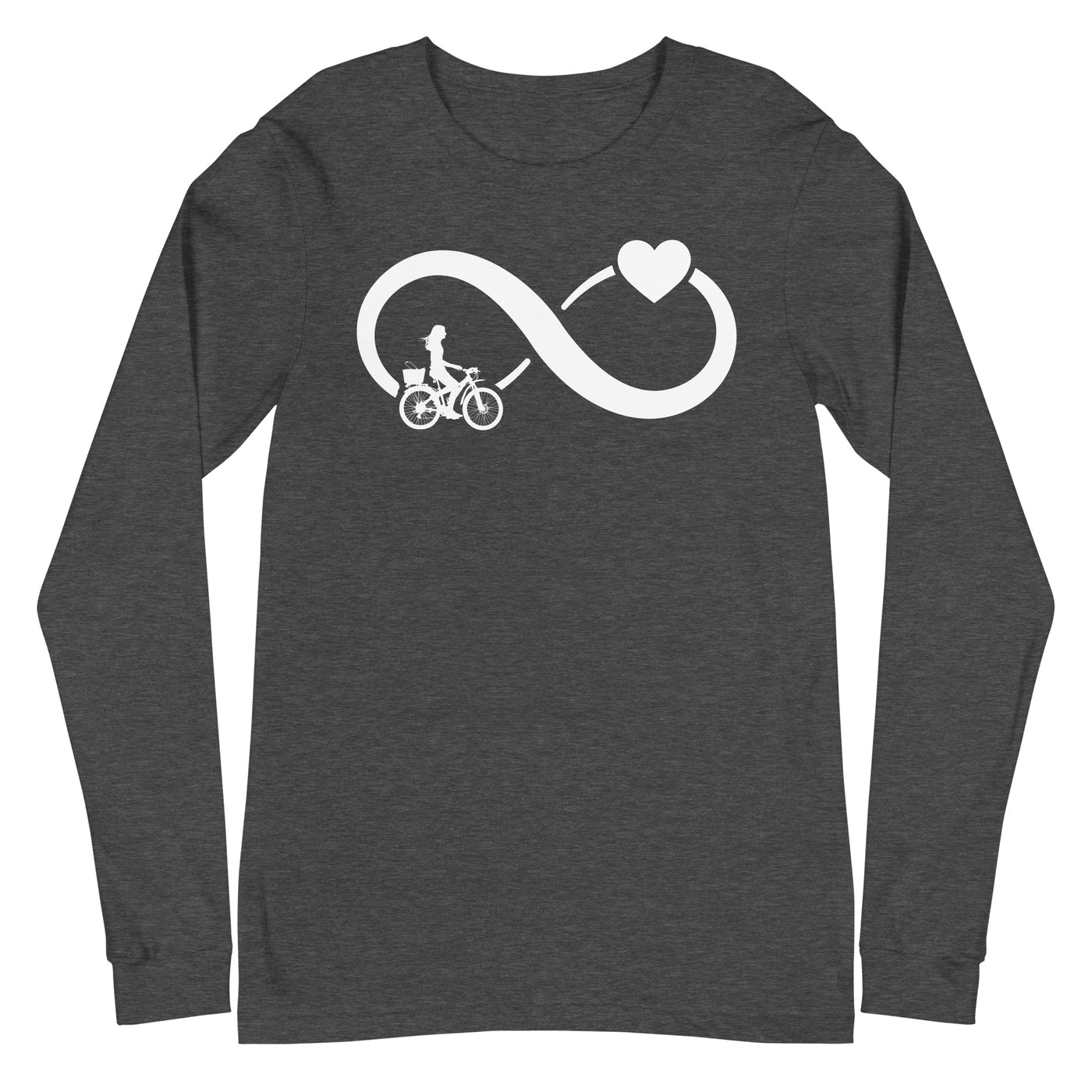 Infinity Heart and Cycling 2 - Longsleeve (Unisex) fahrrad xxx yyy zzz Dark Grey Heather