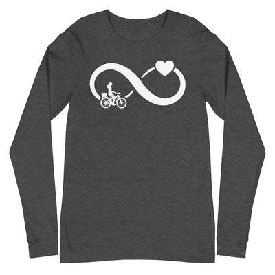 Infinity Heart and Cycling 2 - Longsleeve (Unisex) fahrrad xxx yyy zzz Dark Grey Heather