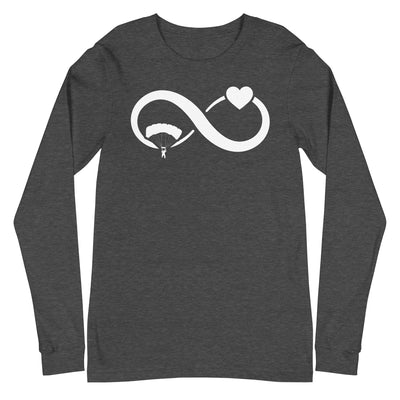 Infinity Heart and Paragliding - Longsleeve (Unisex) berge xxx yyy zzz Dark Grey Heather