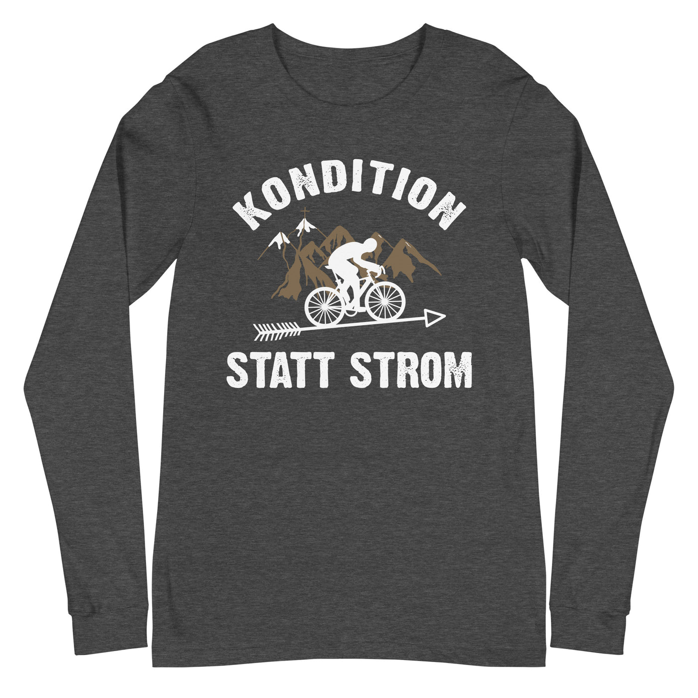 Kondition statt Strom - Longsleeve (Unisex) fahrrad xxx yyy zzz Dark Grey Heather