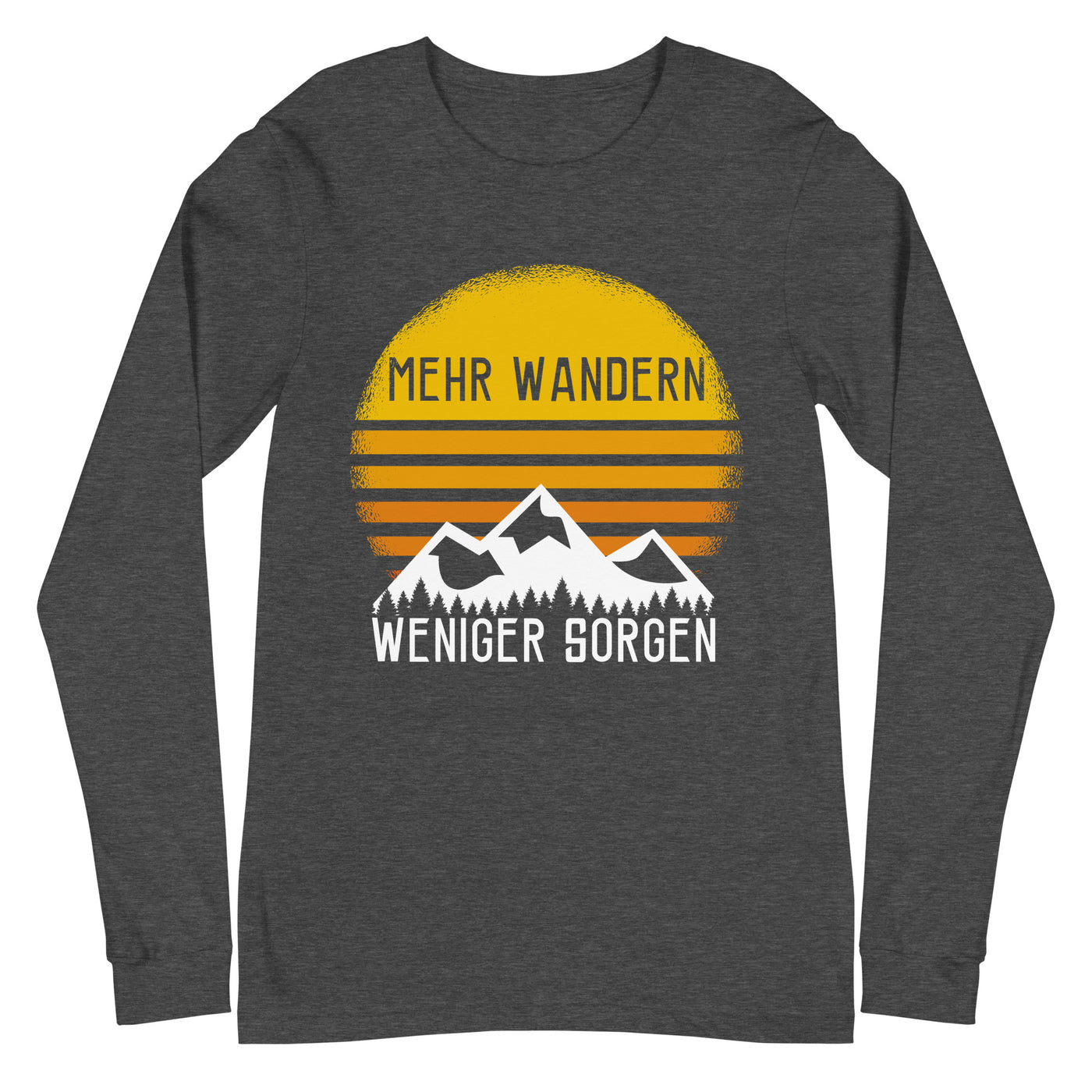 Mehr Wandern weniger Sorgen - Longsleeve (Unisex) wandern xxx yyy zzz Dark Grey Heather