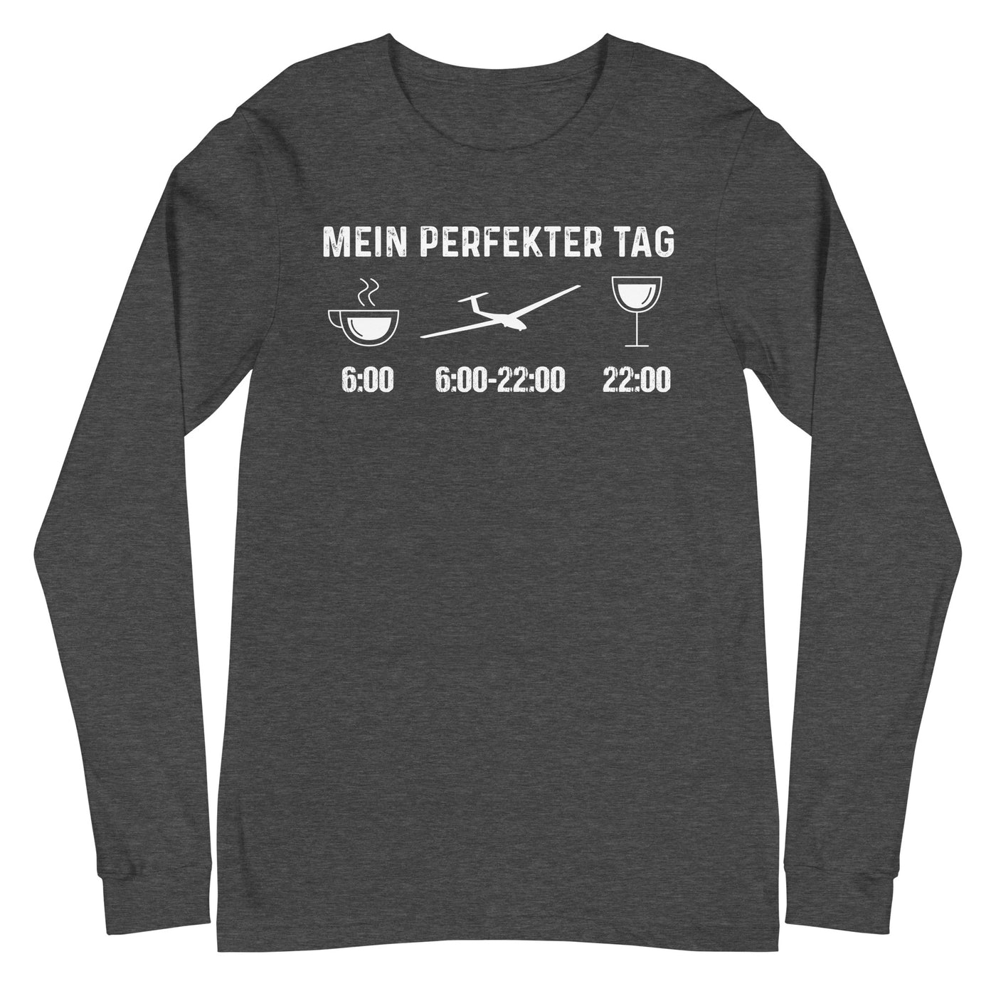 Mein Perfekter Tag - Longsleeve (Unisex) berge xxx yyy zzz Dark Grey Heather