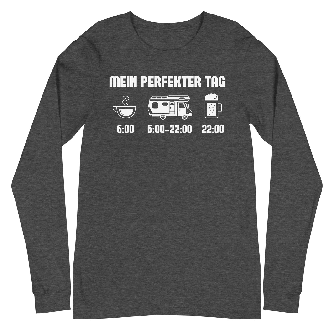 Mein Perfekter Tag - Longsleeve (Unisex) camping xxx yyy zzz Dark Grey Heather