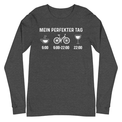 Mein Perfekter Tag - Longsleeve (Unisex) fahrrad xxx yyy zzz Dark Grey Heather