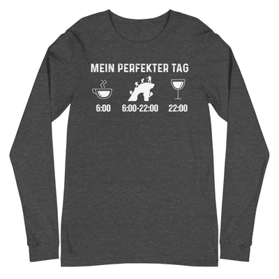 Mein Perfekter Tag - Longsleeve (Unisex) klettern xxx yyy zzz Dark Grey Heather