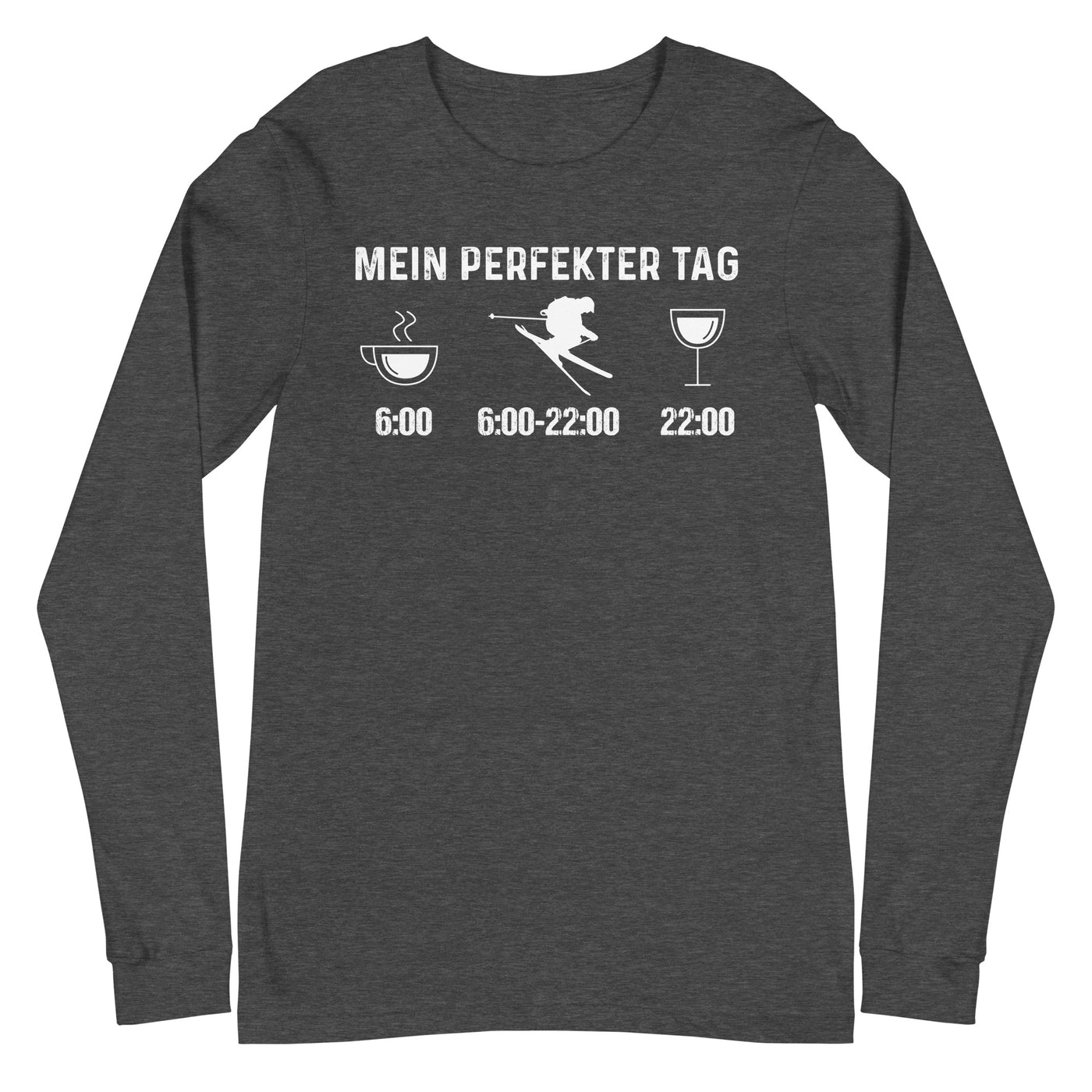 Mein Perfekter Tag - Longsleeve (Unisex) klettern ski xxx yyy zzz Dark Grey Heather