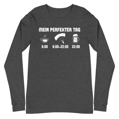 Mein Perfekter Tag 1 - Longsleeve (Unisex) berge xxx yyy zzz Dark Grey Heather