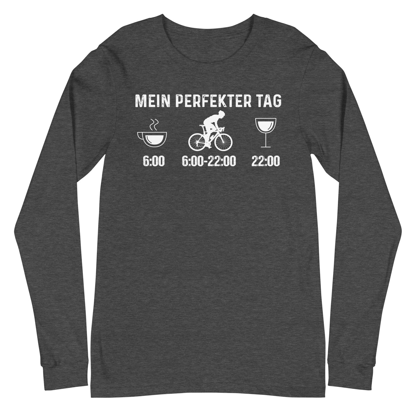 Mein Perfekter Tag 1 - Longsleeve (Unisex) fahrrad xxx yyy zzz Dark Grey Heather