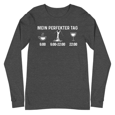 Mein Perfekter Tag 1 - Longsleeve (Unisex) klettern ski xxx yyy zzz Dark Grey Heather