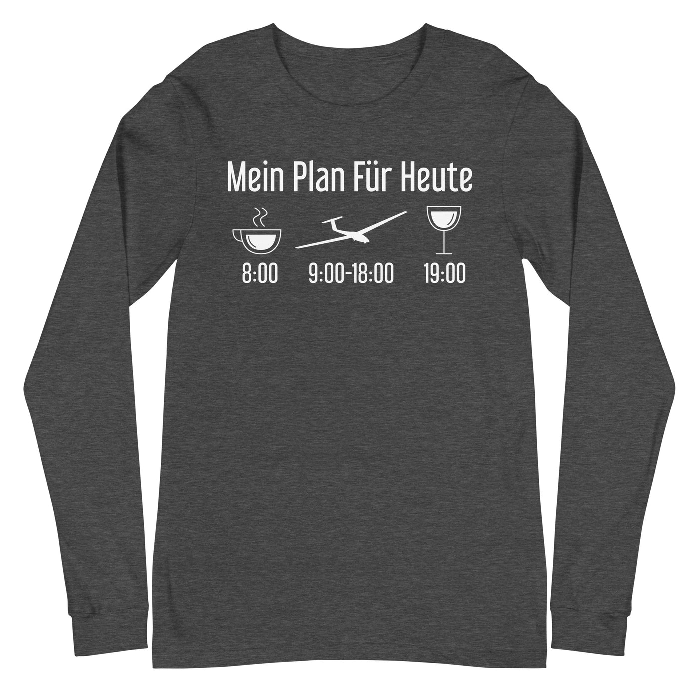 Mein Plan Für Heute - Longsleeve (Unisex) berge xxx yyy zzz Dark Grey Heather