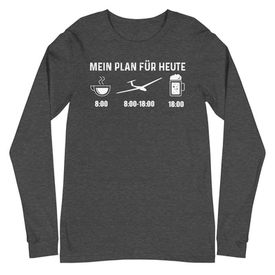 Mein Plan Für Heute - Longsleeve (Unisex) berge xxx yyy zzz Dark Grey Heather