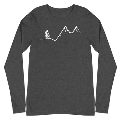 Berge - Radfahren - (12) - Longsleeve (Unisex) fahrrad xxx yyy zzz Dark Grey Heather