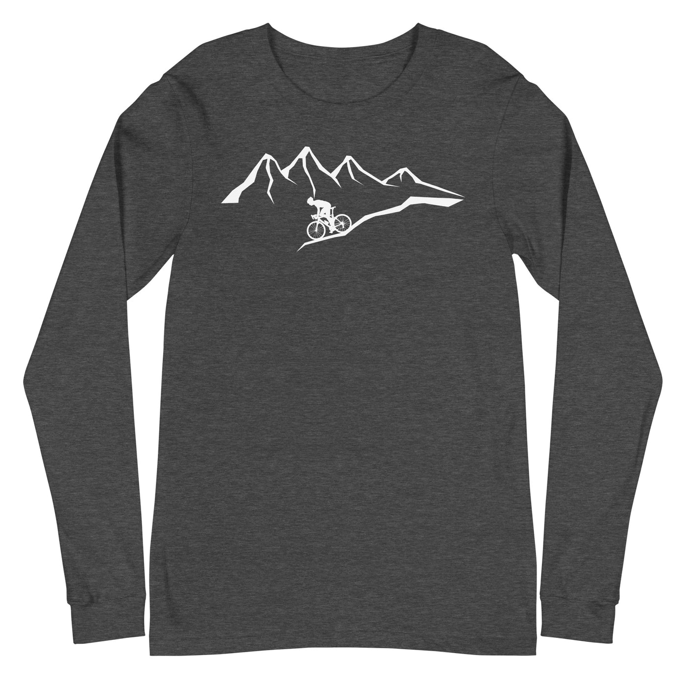 Berge - Radfahren - (14) - Longsleeve (Unisex) fahrrad xxx yyy zzz Dark Grey Heather