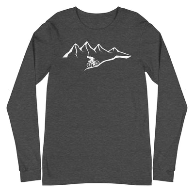 Berge - Radfahren - (14) - Longsleeve (Unisex) fahrrad xxx yyy zzz Dark Grey Heather