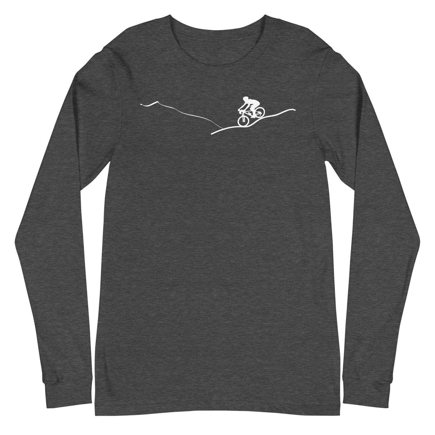 Berge - Radfahren - (15) - Longsleeve (Unisex) fahrrad xxx yyy zzz Dark Grey Heather