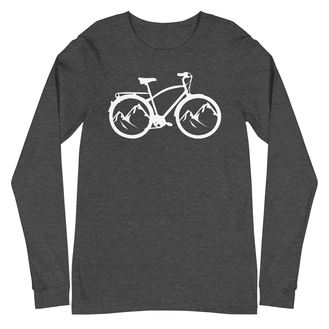 Berge - Radfahren - (17) - Longsleeve (Unisex) fahrrad xxx yyy zzz Dark Grey Heather